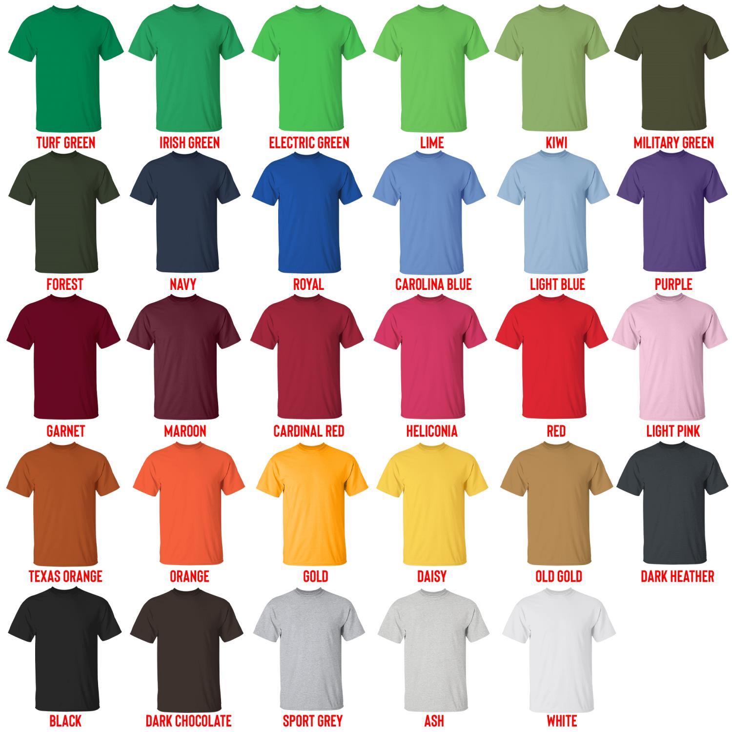 t shirt color chart - To Your Eternity Shop