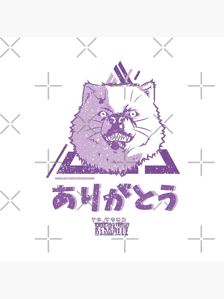 To Your Eternity Thank You Arigato White Grunge Style Tapestry - Image 2