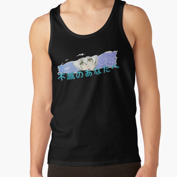 To Your Eternity Fushi Blue Text Tank Top - Image 3
