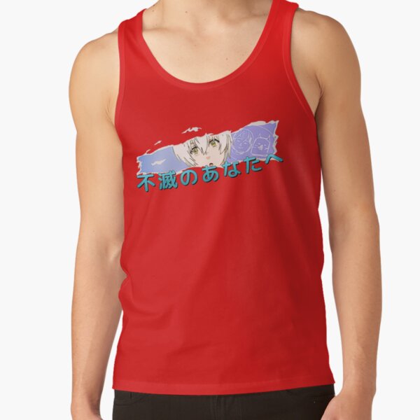 To Your Eternity Fushi Blue Text Tank Top - Image 5