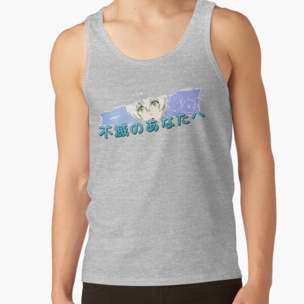 To Your Eternity Fushi Blue Text Tank Top - Image 4