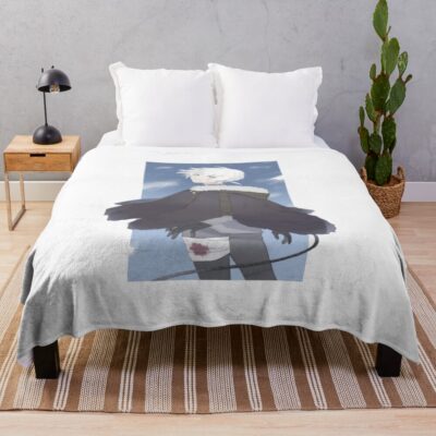 Fushi Hurt In The Snow Throw Blanket