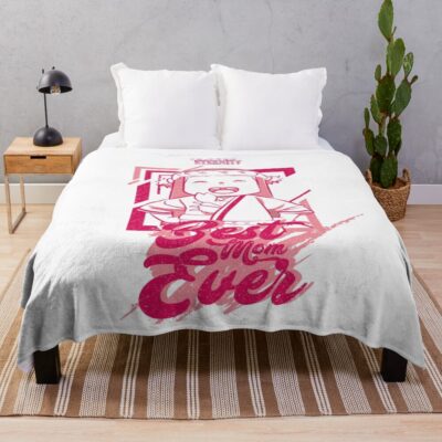 To Your Eternity Best Mom Ever White Grunge Style Throw Blanket