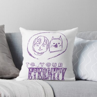 To Your Eternity The Boy And The Wolf Throw Pillow